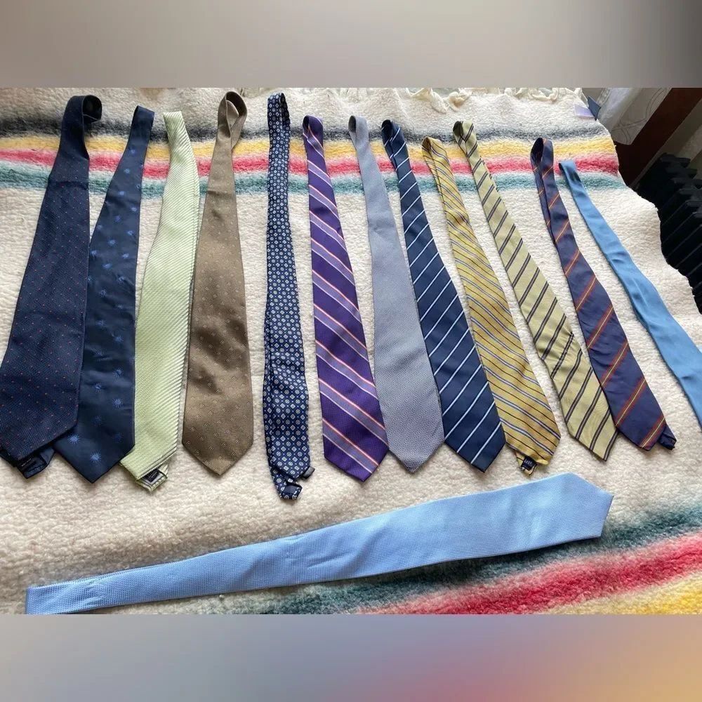 Lot of 10+ Ties Italian Made Silk Material and Eclectic Colors and Patterns